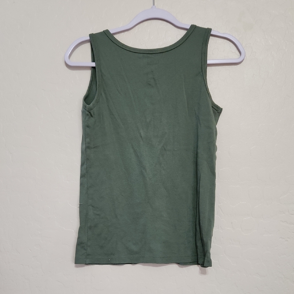 St. John's Bay Olive Green Tank Top - Picture 4 of 5